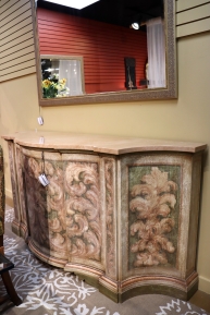 Ornate Stone Top Sideboard