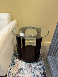 Glass Top End Table