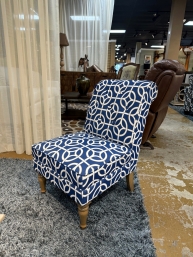 Patterned Slipper Chair