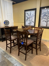 Pub Table W/6 Chairs+Lf