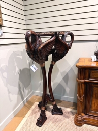 Carved Swan Pedestal AS IS