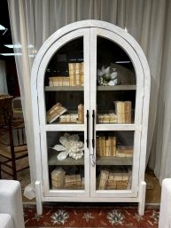 Rustic Arched Curio Cabinet