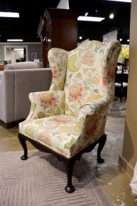 Patterned Wingback Chair