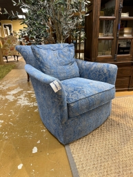 Century Patterned Swivel Chair