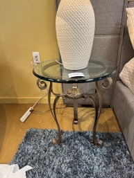 Glass/Metal End Table