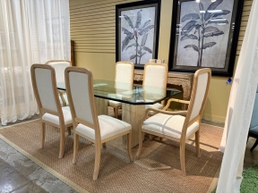 Glass Table W/6 Chairs