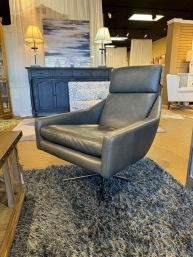 West Elm Austin Leather Swivel Chair