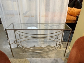 Glass Top Console Table