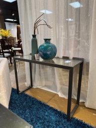 Glass Top Console Table