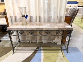 Marble/Iron Sofa Table