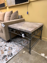 Marble/Iron End Table