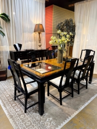 Century Table w/6 Chairs+2Lfs