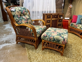 Leaders Rattan Chair W/Ottoman