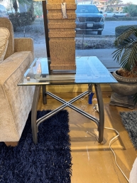 Glass Top End Table