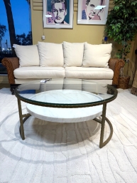 Cumberland Glass/Marble Coffee Table