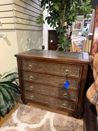 Hammered Metal Accent Chest