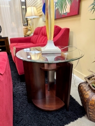 Hammary Glass Top End Table