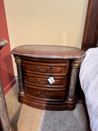 AICO Torino Stone Top Nightstand