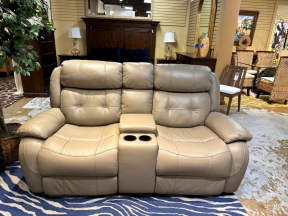 Leather Dual Pwr Recl Loveseat