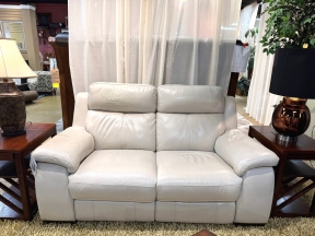 HTL Leather Power Reclining Loveseat