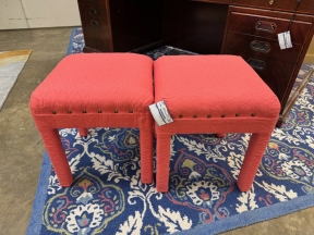 PAIR Upholstered Ottomans