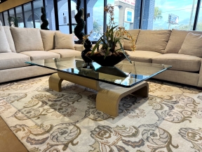 MCM Glass Top Coffee Table