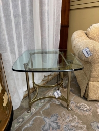 Glass Top End Table