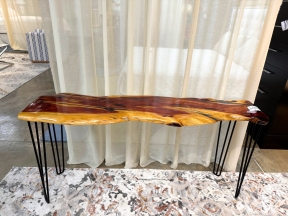 Cedar Wood/Epoxy Console Table