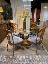 Ashley Glass Top Table w/4 Chairs