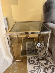 Steve Silver Glass Top End Table