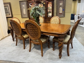 Havertys Table W/6 Chairs+Lf