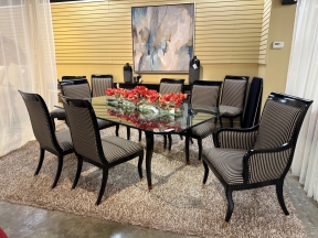 Drexel Heritage Glass Dining Table w/9 Chairs