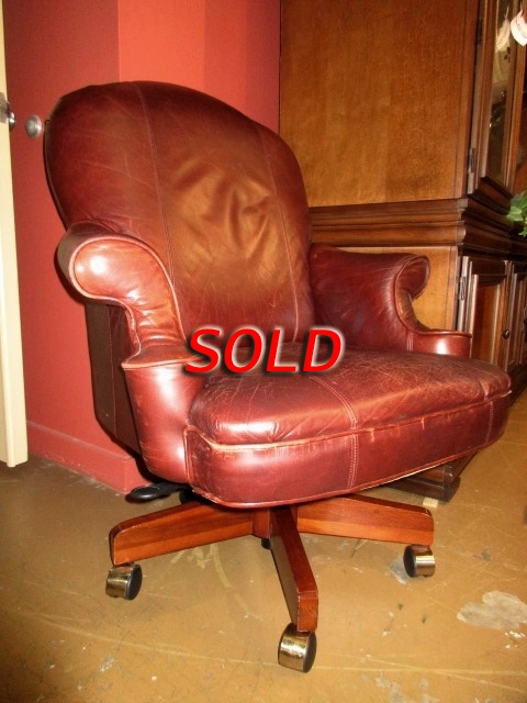 Walter E. Smithe Leather Chair