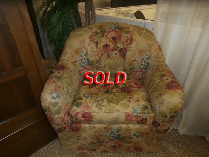 Ethan Allen Floral Chair at The Missing Piece