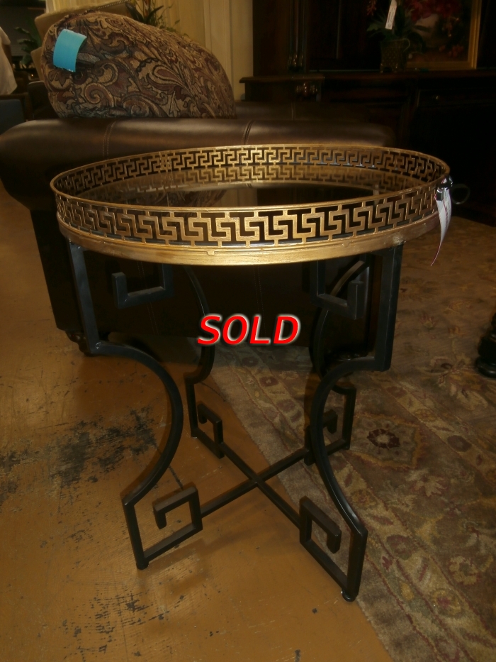 Metal/Glass Accent Table