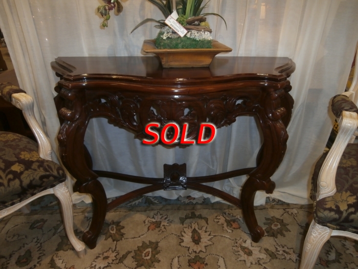 Carved Wood Entrance Table