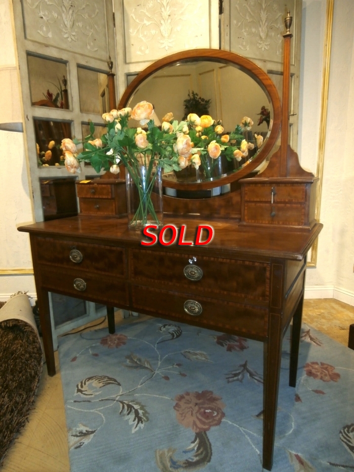 Vintage Vanity/Mirror/Key