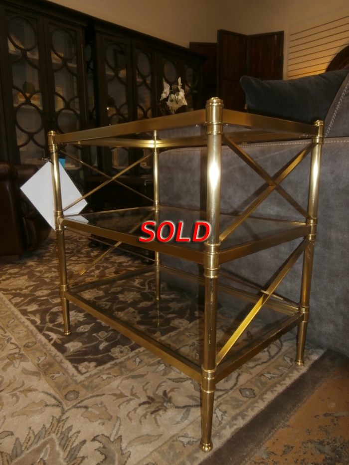 Ethan Allen Glass End Table