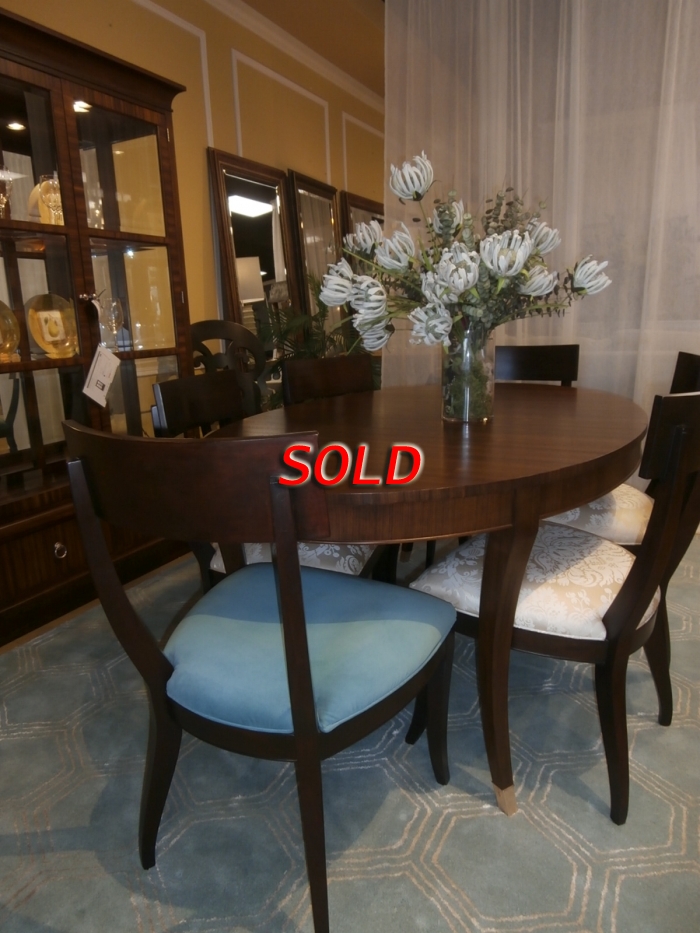 Ethan allen dining online table with 6 chairs