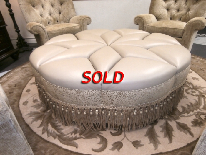 Century Fringed Tufted Ottoman