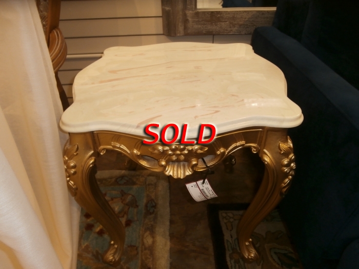 Marble Top End Table