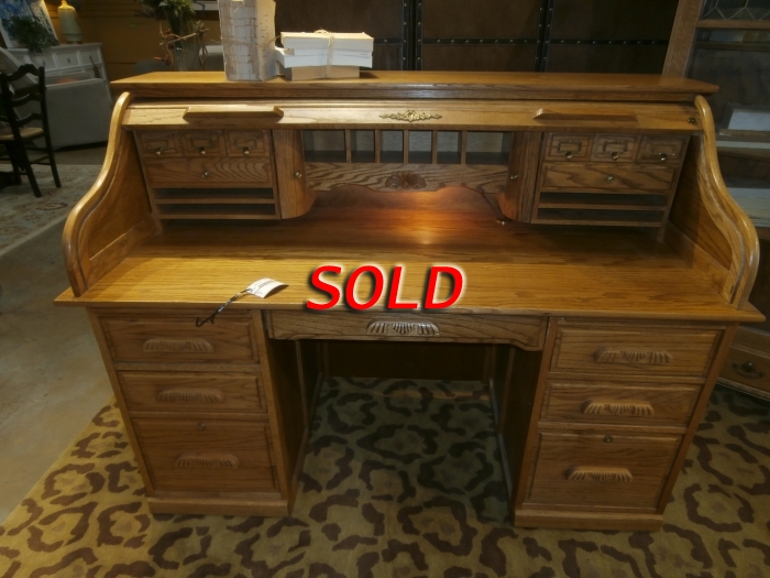 Oak crest store roll top desk