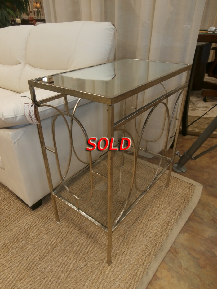 Mirrored Top Accent Table