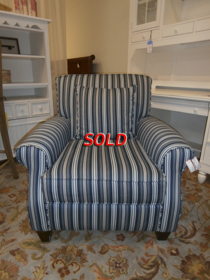 Havertys Striped Arm Chair