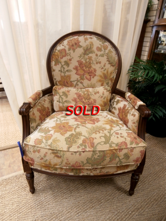 Ethan Allen Floral Arm Chair