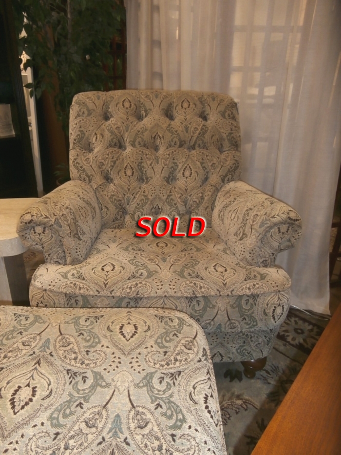 Ethan Allen Chair & Ottoman