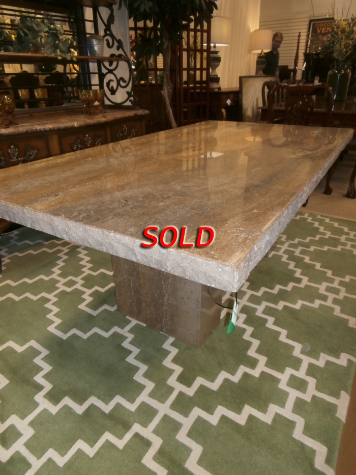 Travertine Dining Table