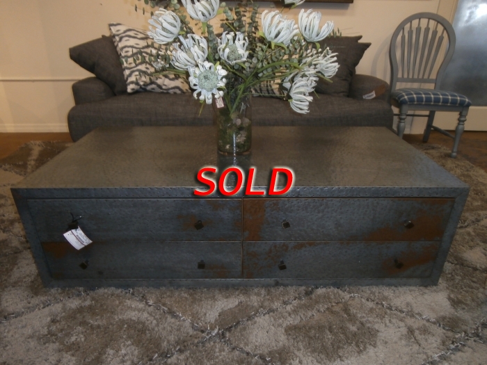 Hammered Metal Coffee Table