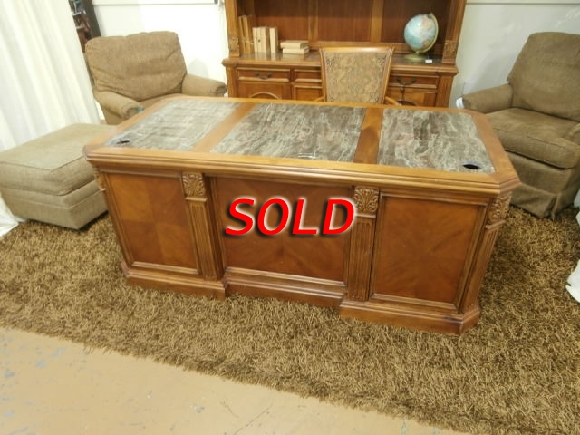 Marble Top Executive Desk