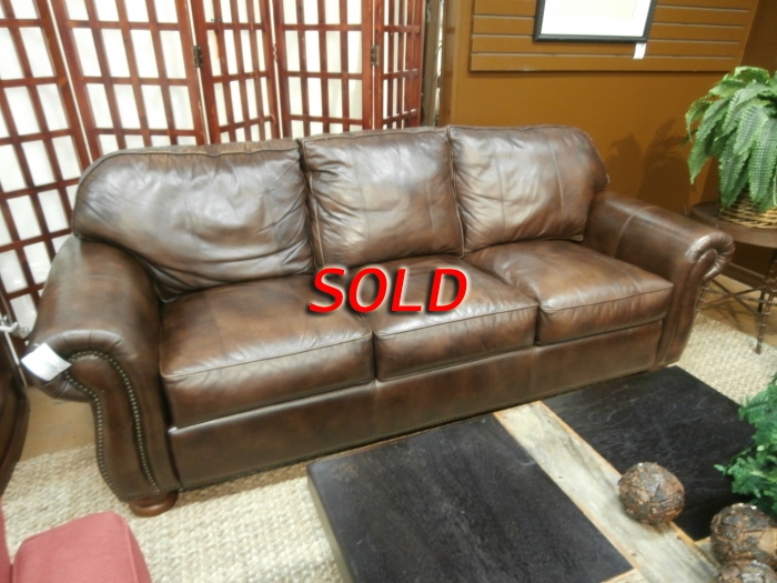 Thomasville Leather Sofa